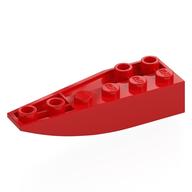 Brick Wedged, Curved Inverted 6 x 2 Right (Red)