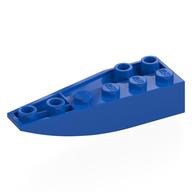 Brick Wedged, Curved Inverted 6 x 2 Right (Blue)
