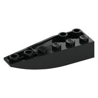 Brick Wedged, Curved Inverted 6 x 2 Right (Black)
