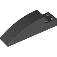 Brick Curved 8 x 2 x 2 (Black)
