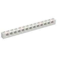 Technic Brick 1 x 14 [13 Pin Holes] (White)