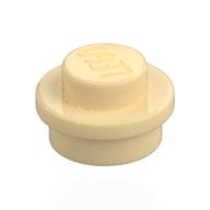 Plate Round 1 x 1 with Solid Stud (Tan)