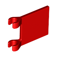 Flag 2 x 2 Square [Thin Clips] (Red)