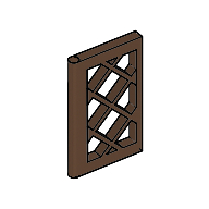 Window 1 x 2 x 3 Pane Latticed (Brown)