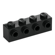 Brick Special 1 x 4 with 4 Studs on One Side (Black)