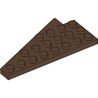 Wedge Plate 8 x 4 Wing Right with Stud Notch (Brown)