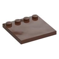 Plate Special 4 x 4, Studs on One Edge Plain] (Brown)