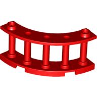 Fence Spindled 4 x 4 x 2 Quarter Round with 2 Studs (Red)