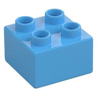 Duplo Brick 2 x 2 (Medium Blue)
