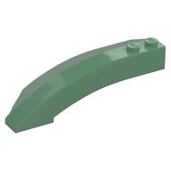 Brick Wedged, Curved 8 x 3 x 2 Open Right (Sand Green)