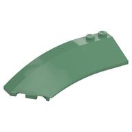 Brick Wedged, Curved 8 x 3 x 2 Open Left (Sand Green)