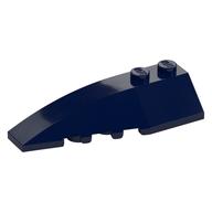 Brick Wedged, Curved 6 x 2 Left, Inner Ridges (Dark Blue)