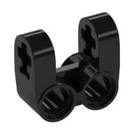 Technic Axle and Pin Connector Perpendicular Double Split (Black)