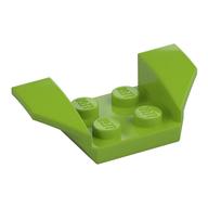 Mudguard 2 x 4 with 2 x 2 Studs and Flared Wings (Lime)