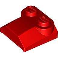 Brick Curved 2 x 2 x 2/3 Two Studs and Lip End (Red)