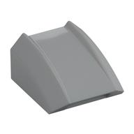 Brick Curved 2 x 2 with Lip, No Studs (Light Bluish Gray)