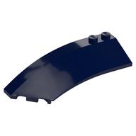 Brick Wedged, Curved 8 x 3 x 2 Open Left (Dark Blue)