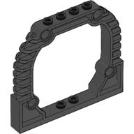 Brick Arch 1 x 8 x 6 with Pin Holes (Portal) (Black)