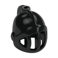 Helmet with Fixed Grill and Plume Hole (Castle) (Black)