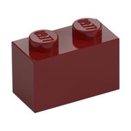 Brick 1 x 2 (Dark Red)