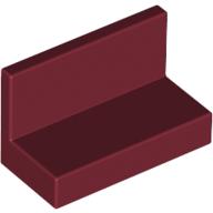 Panel 1 x 2 x 1 [Square Corners] (Dark Red)