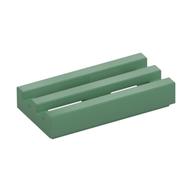 Tile Special 1 x 2 Grille with Bottom Groove (Sand Green)