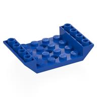 Brick Sloped Inverted 45° 6 x 4 Double with 4 x 4 Recessed and 3 Holes (Blue)