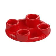 Plate Round 2 x 2 with Rounded Bottom [Boat Stud] (Red)