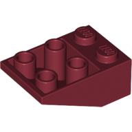 Brick Sloped Inverted 33° 3 x 2, No Connections between Studs, Ovoid Bottom Pin (Dark Red)