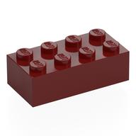 Brick 2 x 4 (Dark Red)