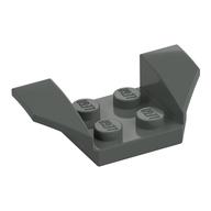 Mudguard 2 x 4 with 2 x 2 Studs and Flared Wings (Dark Gray)