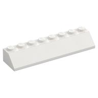 Brick Sloped 45° 2 x 8 (White)