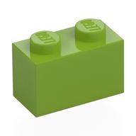 Brick 1 x 2 (Lime)