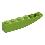 Brick Curved Inverted 6 x 1 (Lime)