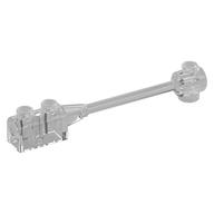 Bar 1 x 8 with Brick 1 x 2 Curved Top End (Axle Holder Inside Small End) (Trans-Clear)