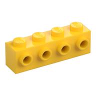 Brick Special 1 x 4 with 4 Studs on One Side (Yellow)