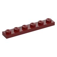 Plate 1 x 6 (Dark Red)