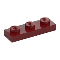 Plate 1 x 3 (Dark Red)