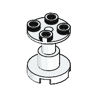 Support Round 2 x 2 x 2 Stand with Reach-Through Center Hole (White)