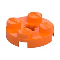 Plate Round 2 x 2 with Axle Hole Type 1 (+ Opening) (Orange)
