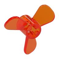 Propeller 3 Blade 3 Diameter with Axle Cross (Trans-Neon Orange)