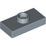 Plate Special 1 x 2 with 1 Stud without Groove (Jumper) (Sand Blue)