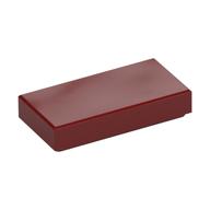 Tile 1 x 2 with Groove (Dark Red)