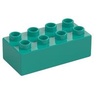 Duplo Brick 2 x 4 (Dark Turquoise)