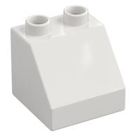 Duplo Brick 2 x 2 Slope 45° (White)