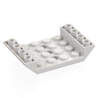 Brick Sloped Inverted 45° 6 x 4 Double with 4 x 4 Recessed and 3 Holes (White)