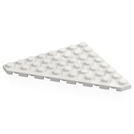 Wedge Plate 8 x 8 Cut Corner (White)