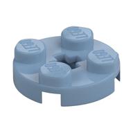 Plate Round 2 x 2 with Axle Hole Type 1 (+ Opening) (Sand Blue)
