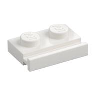 Plate Special 1 x 2 with Door Rail (White)