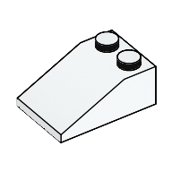 Brick Sloped 33° 3 x 2 Smooth (Red)